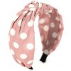 Čelenka do vlasů Dámská čelenka do vlasů Polka dots Růžová Artofpolo cz21429s4