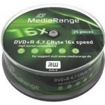 MediaRange DVD+R 4,7GB 16x, cakebox, 25ks (MR404) – Zboží Živě