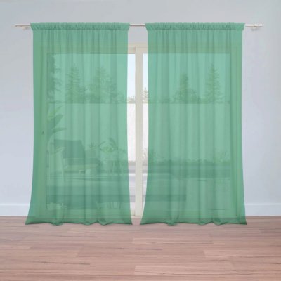 Záclony Bledě zelená: 2 ks - 150x250 cm - Sablio – Hledejceny.cz