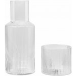 Ferm Living Sada karafy se skleničkou Ripple 0,5 l, Clear, 5447 – Sleviste.cz
