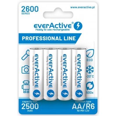 everActive Professional line AA 2600mAh 4ks EVHRL6-2600 – Zboží Živě