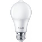 Philips LED žárovka E27 A60 8W 60W teplá bílá 2700K s pohybovým čidlem – Sleviste.cz