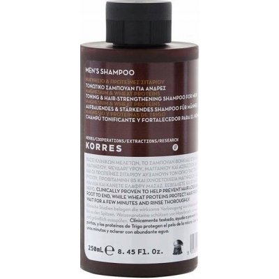Korres Men's Shampoo Toning & Hair Strengthenning s hořčíkem a pšeničnými proteiny 250 ml