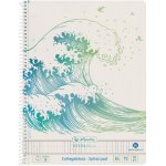 GREENline Spirálový blok A5 čtverečkovaný Vlna – Zboží Dáma