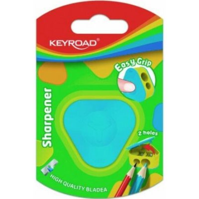 Struhadlo KEYROAD plastové se dvěma otvory, blistr, mix barev – Zboží Mobilmania