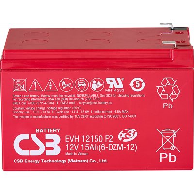 CSB 12V 15Ah EVH12150 F2