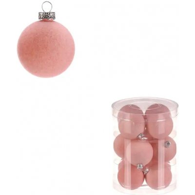 Autronic Sametové ozdoby, pr. 5 cm 12 ks VAK133 PINK – Hledejceny.cz