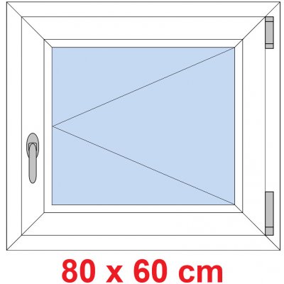 Soft Plastové okno 80x60 cm, otevíravé, Oregon/Oregon – Sleviste.cz