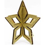 DECOLED Vánoční ozdoba zlatá hvězda, 3D, 15 cm – Hledejceny.cz
