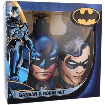 DC Comics Batman & Robin šampon & kondicionér 2v1 Batman 300 ml + sprchový gel Robin 300 ml dárková sada