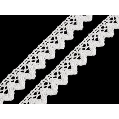 Stoklasa Bavlněná krajka paličkovaná šíře 15 mm Balení: 27 m, Varianta: 18 bílá (bavlna + PES) 18 bílá (bavlna + PES) – Sleviste.cz