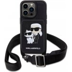 Pouzdro Karl Lagerfeld Saffiano Crossbody Karl and Choupette NFT iPhone 14 Pro černé – Zboží Mobilmania