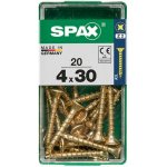 Spax Uni vrut zápust.hlava PZ/Z2 4CUT a plným závitem Yellox 4 x 30 mm 20 ks – Hledejceny.cz
