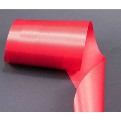 Luxusní saténová stuha - oboustranně lesklá - červená - šíře 11,5 cm