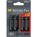 GP ReCyko Pro AA 6ks 1033226200 – Zboží Živě