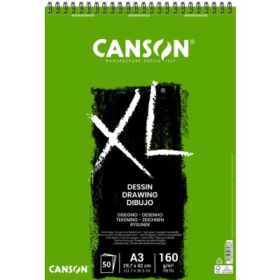 Canson XL Drawing Skicák v kroužkové vazbě A3 16050 listů – Sleviste.cz