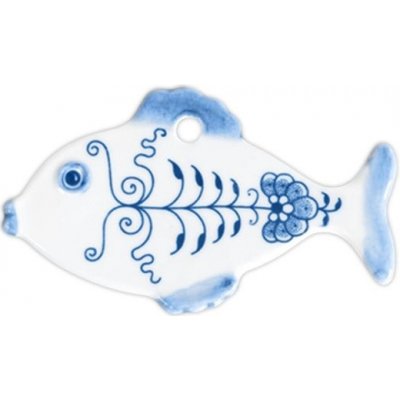 Český porcelán Dubí Vánoční ozdoba rybička závěs II cibulový porcelán 10229 – Hledejceny.cz