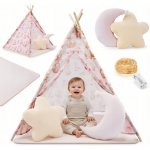 Divio Dětský stan teepee 135 cm růžový – Zboží Dáma