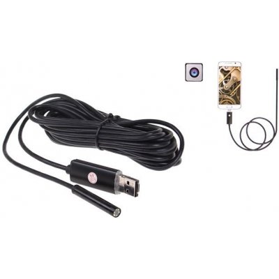 W-star Endoskopická kamera USB UCAM5x2 sonda 5,5mm 2m HD měkký kabel konektor 3V1 USBC – Zbozi.Blesk.cz
