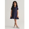 Gant Pique Ss Flounce Dress modrá