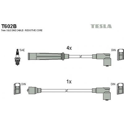 Sada kabelů pro zapalování TESLA T602B – Hledejceny.cz