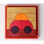 Grimm's Dřevěná stavebnice pro nejmenší Červená – Zboží Mobilmania