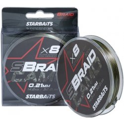 Starbaits Pletená Šňůra S Camo X8 300m 0,21mm 14,2kg