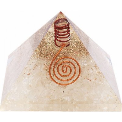 Nefertitis Orgonit pyramida s křišťálem a krystalem křištálu velká NF8035 - cca 7x7 cm