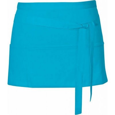 Link Kitchen Wear Krátká barmanská zástěra se třEma předníma kapsama Turquoise Pantone 312 X983 – Hledejceny.cz