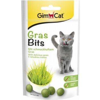 GimCat Gras Bits Tablety s kočičí trávou 40g