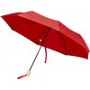 Deštník Skládací větruodolný deštník Birgit 21'' z recyklovaného PET materiálu - Červená