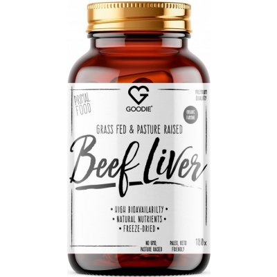 Goodie Beef Liver hovězí játra mrazem sušená 180 kapslí – Hledejceny.cz