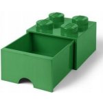 LEGO® úložný box s šuplíkem 25 x 25 x 18 cm tmavě zelená – Hledejceny.cz