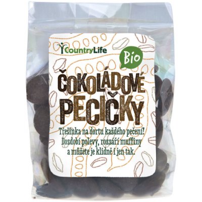 Country Life Čokoládové pecičky Bio 100 g – Zboží Mobilmania