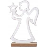 Dekorace dřevo 155x224mm anděl bílá – Hledejceny.cz