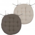 STOF Kulatý s vázáním DUO bílá a béžová barva 38 cm – Sleviste.cz