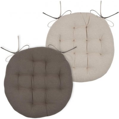 STOF Kulatý s vázáním DUO bílá a béžová barva 38 cm – Sleviste.cz