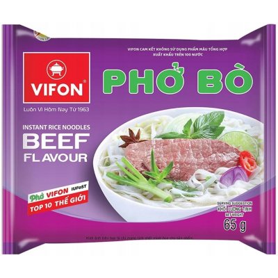 Vifon Pho Bo Instantní hovězí polévka s rýžovými nudlemi 60g – Sleviste.cz