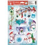 Anděl Okenní fólie s glitrem barevné Vánoce 30 x 20 cm 216 – Hledejceny.cz