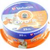 8 cm DVD médium Verbatim DVD-R 4,7GB 16x, AZO, printable, cakebox, 25ks (43538)