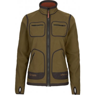 Mikina Härkila KAMKO FLEECE WOMEN Dark olive/Arabian spice – Zboží Dáma