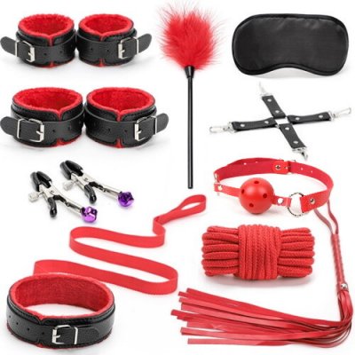 VšeNaSex.cz Bondage sada Litchi Pattern Kit 10 dílů – Sleviste.cz