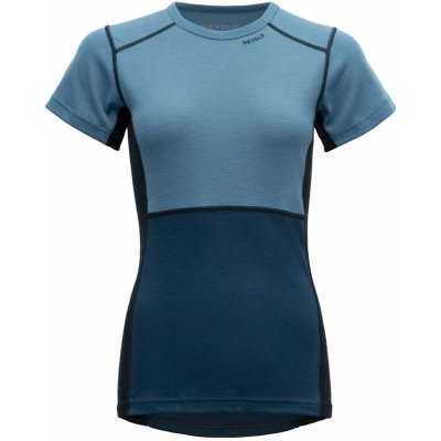 Devold dámské triko s krátkým rukávem Lauparen merino 190 T-Shirt Moon/Ink/Flood – Sleviste.cz