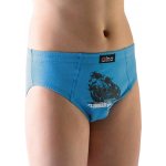 Gina dětské slipy chlapecké širší bok šité s potiskem 6100 černá – Zboží Dáma