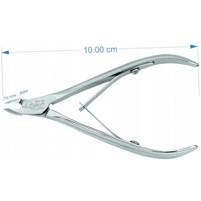 Lexwo kleště na kůži 10 cm, 3 mm typ R02-3 LESK – Zboží Dáma