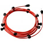 creative cables Hotový světelný řetěz LUMET 12,5 m je sestavený z 10 černých objímek, háčku a zástrčky, IP44 Barva kabelu: Černá - CM04 – Hledejceny.cz