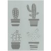 Kreslící šablona EFCO Plastová šablona A4 kaktusy
