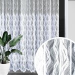 Ervi vyšívaná záclona bílá 9473, metráž – Zboží Mobilmania