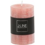 Lososová oválná svíčka S - 5*5*7,5 cm - 18 hod. - J-Line by Jolipa – Hledejceny.cz