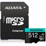 ADATA MicroSDXC 512 GB AUSDX512GUI3V30SA2-RA1 – Zbozi.Blesk.cz